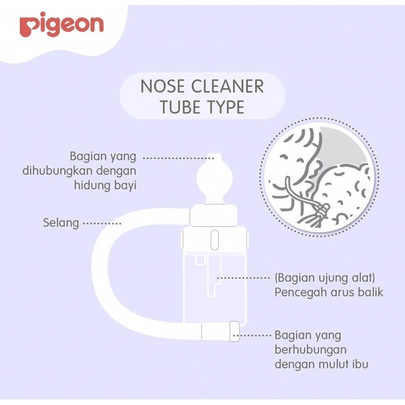 Pigeon TUBE Nose Cleaner (Penyedot Ingus Bayi akibat Pilek/ Berlendir)