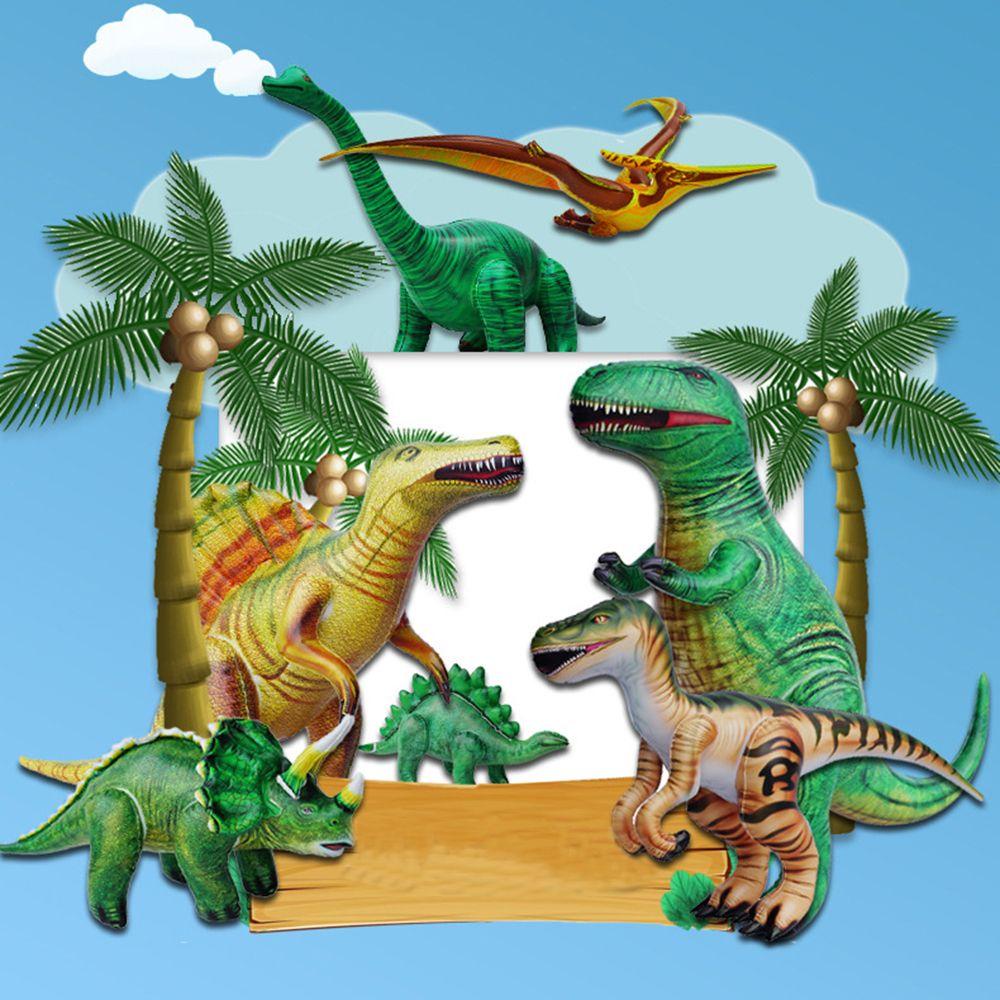 Nanas Tiup Dinosaurus Realistis Dekorasi Pesta Ulang Tahun Balon PVC