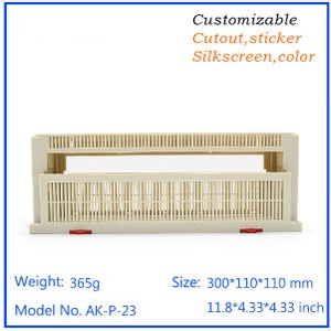 Din rail box enclosure housing kotak project elektronik 300x110x110 mm