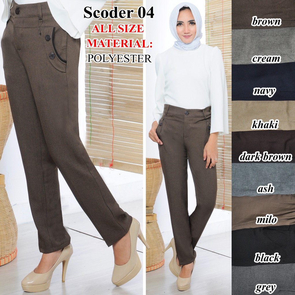  Celana  Kerja  Wanita  ALL SIZE Celana  Bahan Celana  