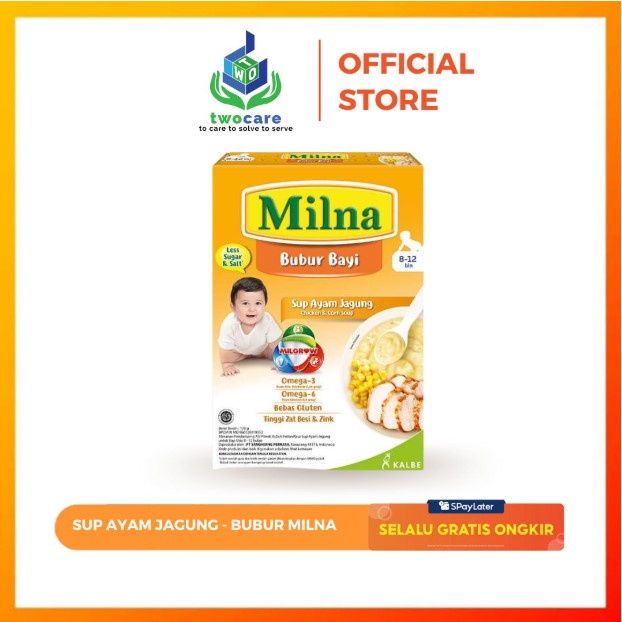 Milna Bubur Reguler 8+ Bulan Sup Ayam Jagung 120gr