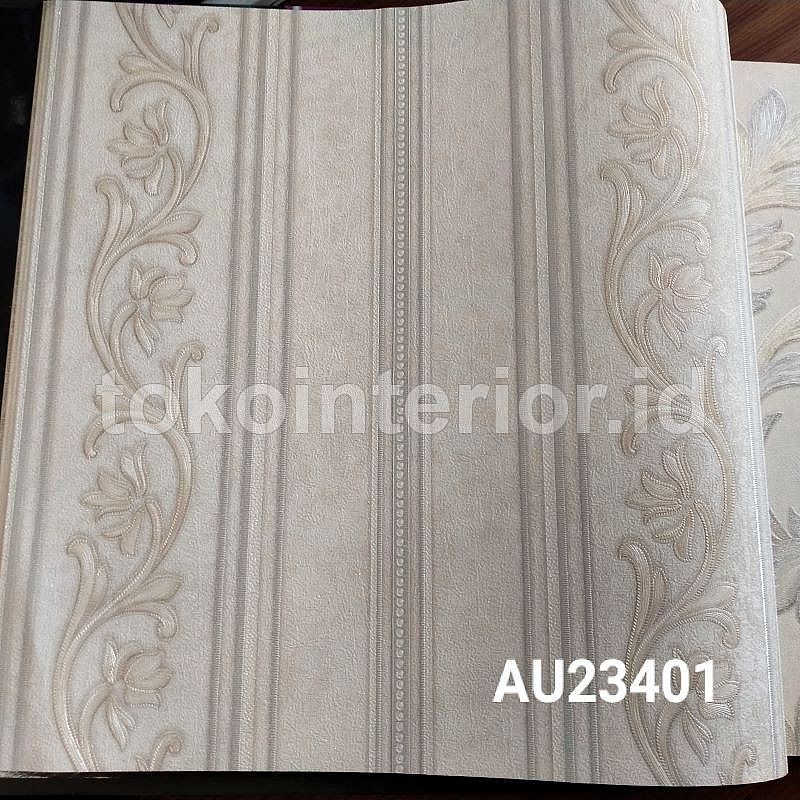 Wallpaper Dinding Minimalis Garis Vertikal Klasik Silver Abu