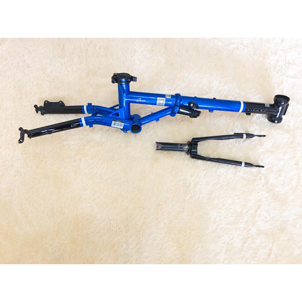 Frame Fork Fnhon Gust Wayang Sadewa Discbrake Biru Hitam Disc brake Db 16 inch Limited Fnhon Blue