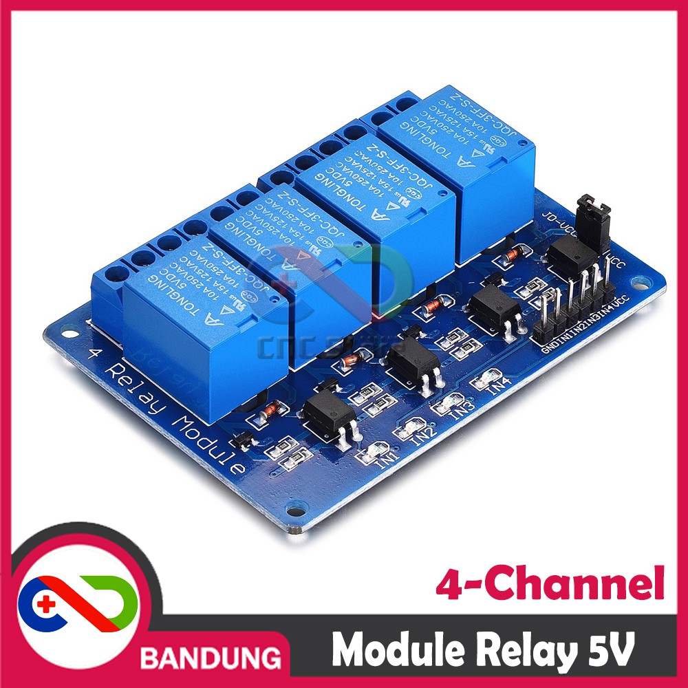 RELAY 5V 4 CHANNEL OUTPUT 250VAC 30VDC 10A WITH OPTOCUPLER MODUL