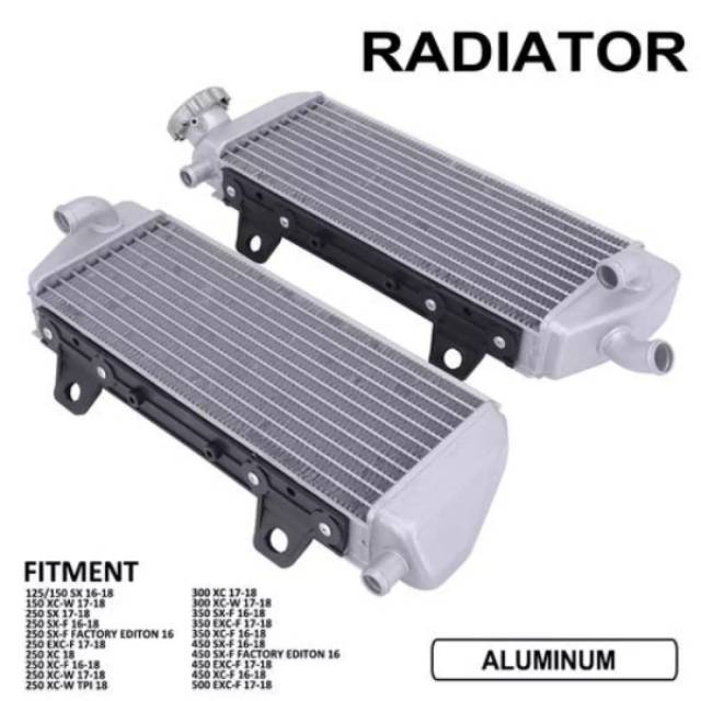 RADIATOR KTM 125 150 250 300 350 450 500 CC TRAIL NINJA 150 GTX GRASSTRACK TRABAS