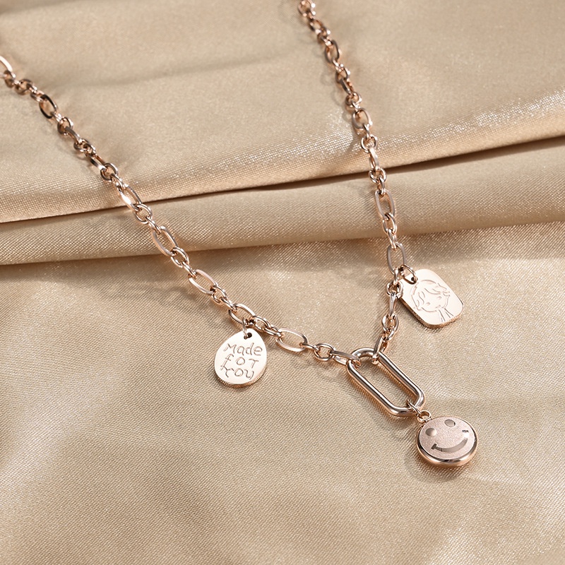 Kalung titanium smile mode lot you anti karat