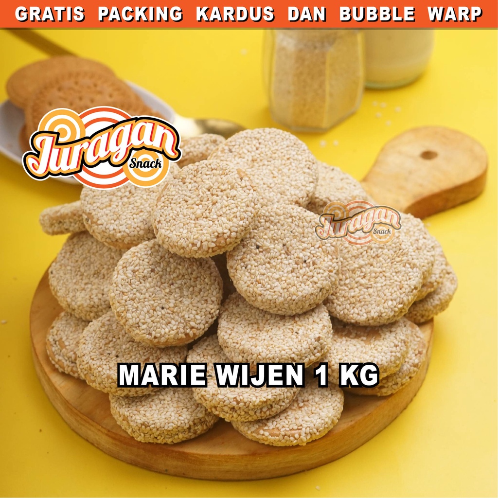 BISKUIT MARIE WIJEN TOPING CARAMEL 1 KG snack kiloan makanan ringan jajanan cemilan camilan manis murah