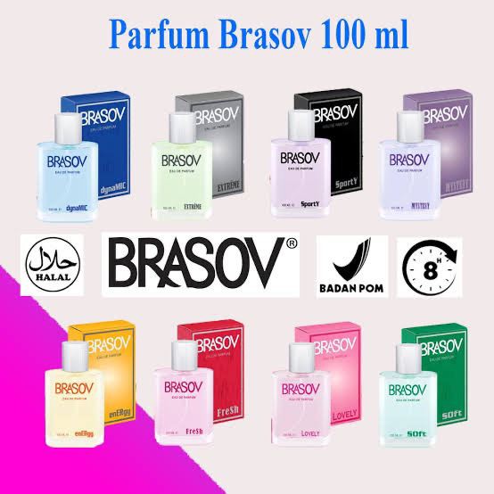 IMPORT -[100ml] BRASOV Eau De Parfum 100ml Original Halal BPOM | minyak wangi tubuh