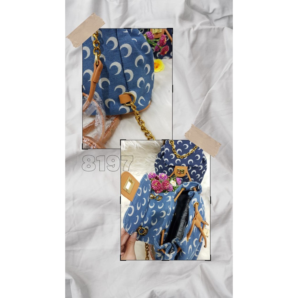 Tas ransel wanita jeans impor
