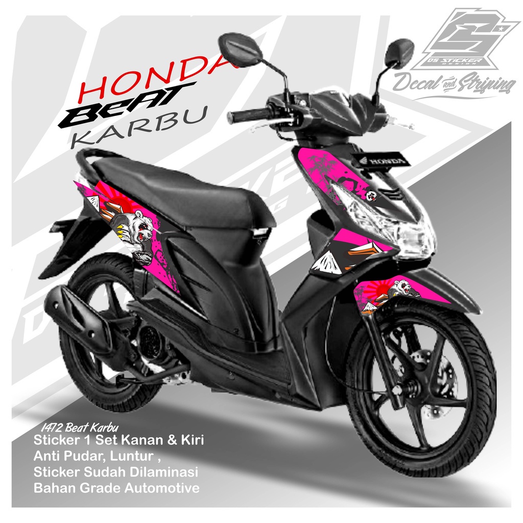 BS 1472 Sticker Striping Motor HONDA BEAT KARBU/LAMA List Variasi Panda Keren