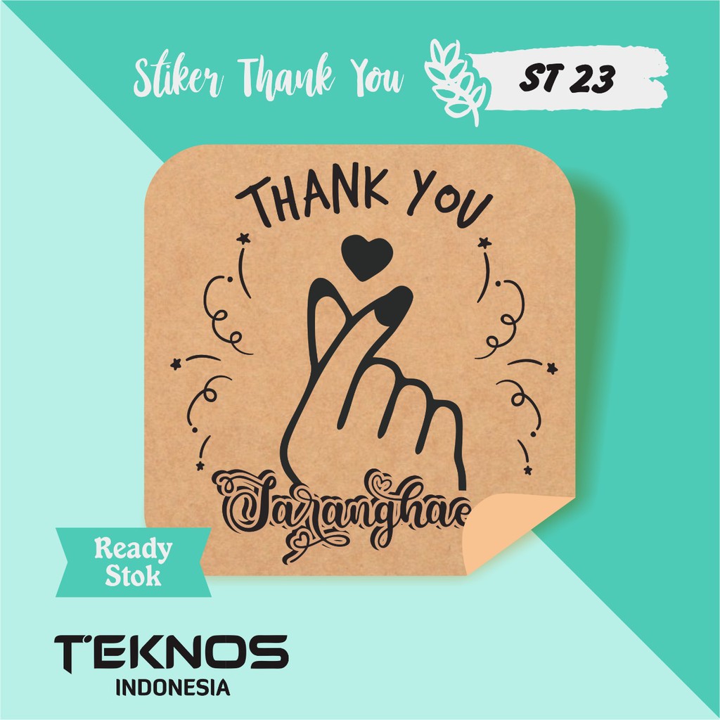 

[75 PCS] STIKER THANK YOU KRAFT ST 23 MURAH