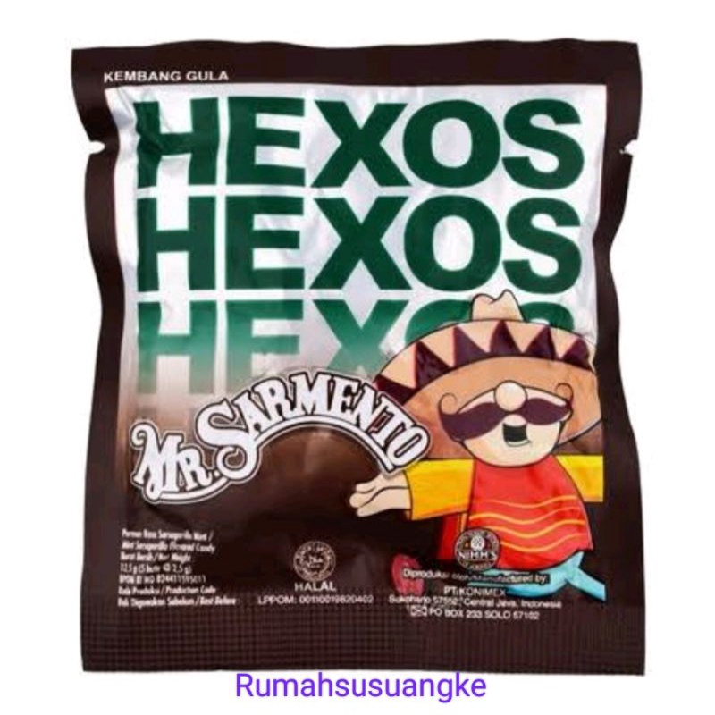 Permen Hexos Mr Sarmento 1 sachet isi 5 pcs