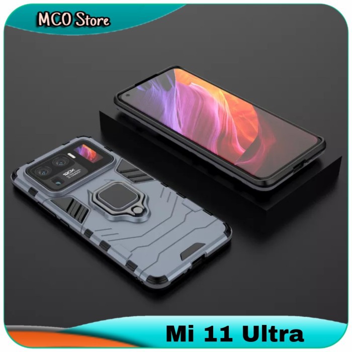 Casing Xiaomi Mi 11 Ultra Armor Iron Ring Case Hard Cover