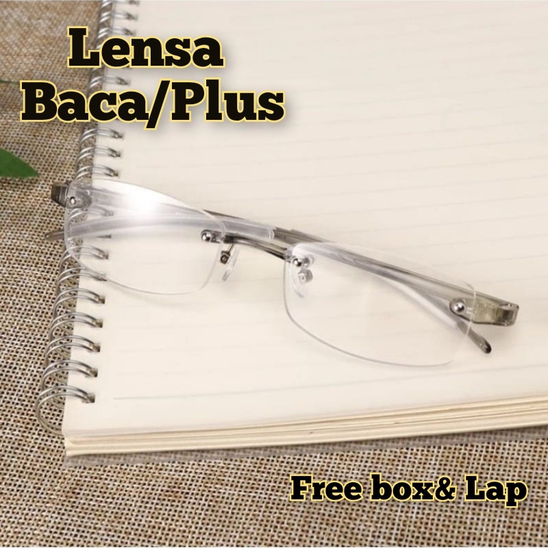 Kacamata BACA Blue Ray Kacamata Plus Pria &amp; Wanita Stylish Free Box &amp; Lap