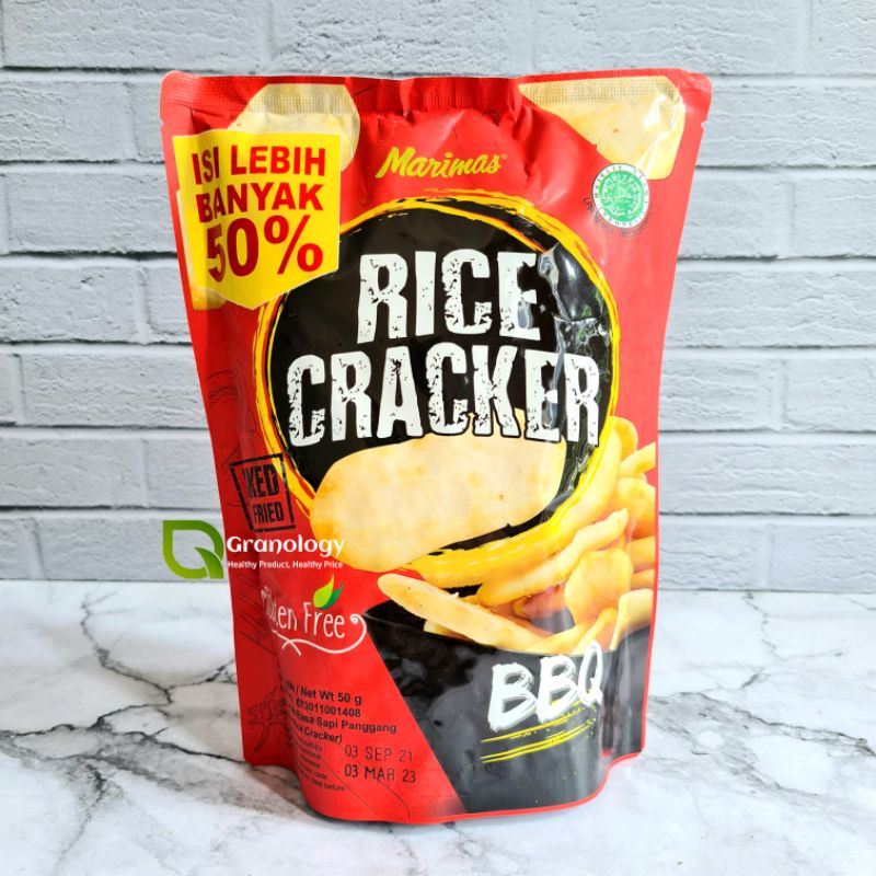 Rice Cracker Marifood Gluten Free BBQ 50 gram