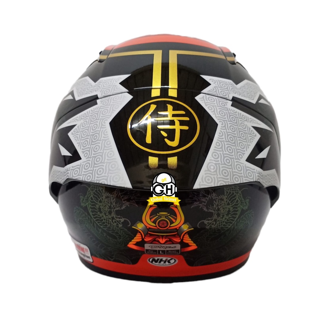 HELM NHK GP R TECH STREET MIHAIL BLACK GLOSSY GP-R FULL FACE