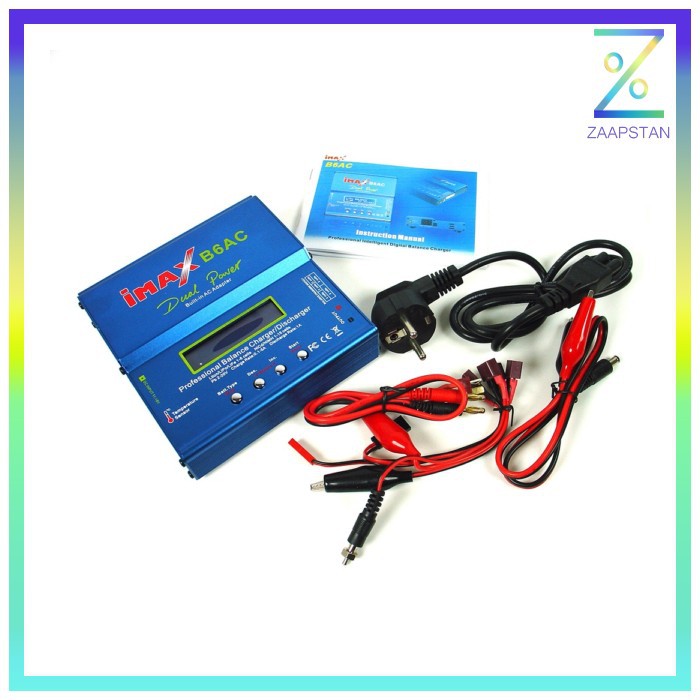 IMAX B6AC Charger Baterai LiPo dengan AC Adapter Integrated - Blue