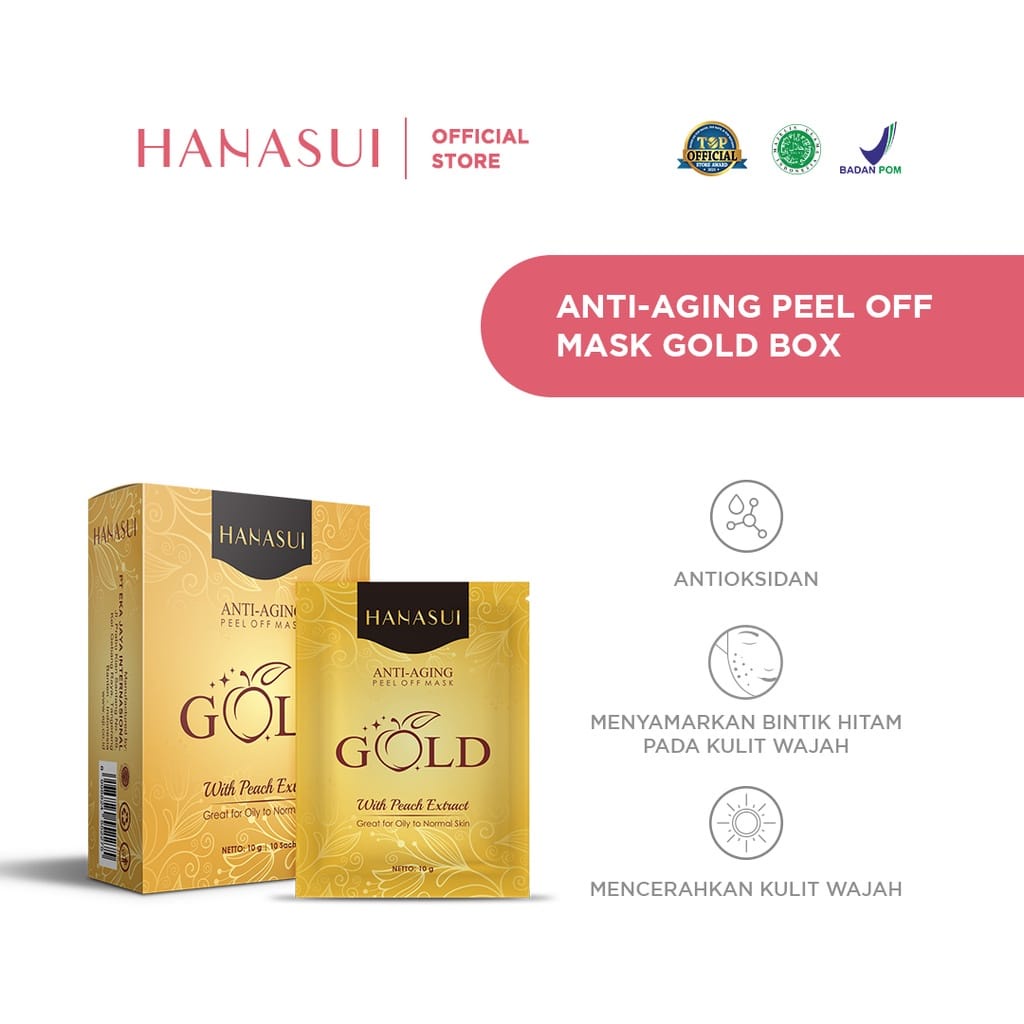 HANASUI - Peel Off Mask Naturgo Gold - Box (10 Sachet)