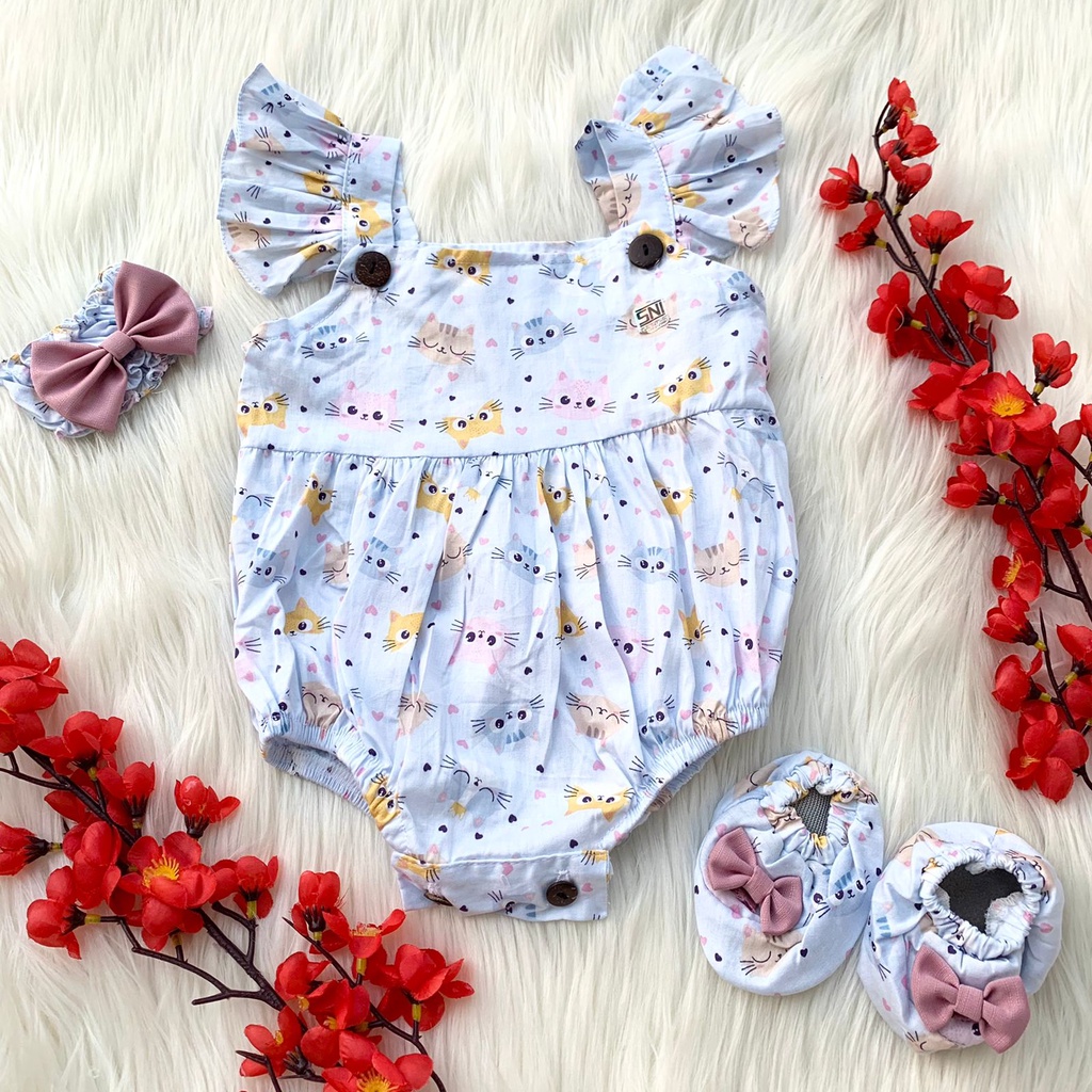 Baju jumper lembut bandana sepatu lucu fashion anak bayi perempuan cewek murah -sar