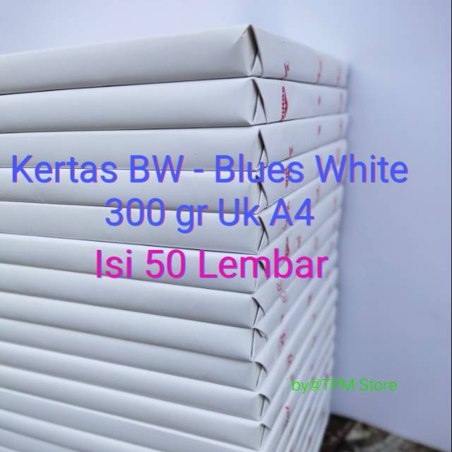 

Kertas Karton BW 250gr / 300gr / 350gr A4 Isi 50 Lembar / Kertas Blues White/ Kertas Karton / Cocok Cetak Sertifikat