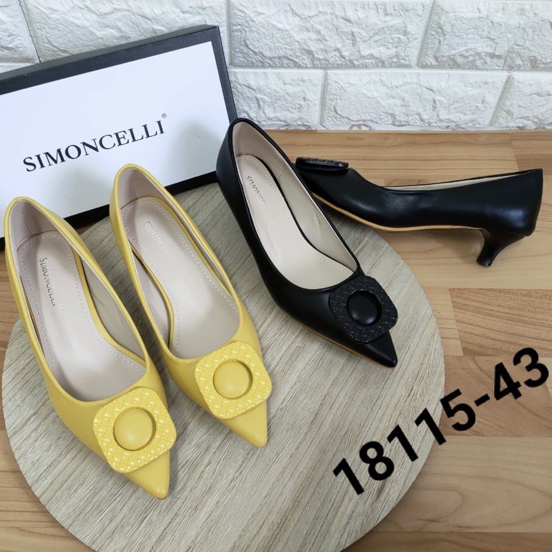 Short heels by Simoncelli 43 Import high quality fashion shoes sepatu wanita hak tinggi pansus kerja