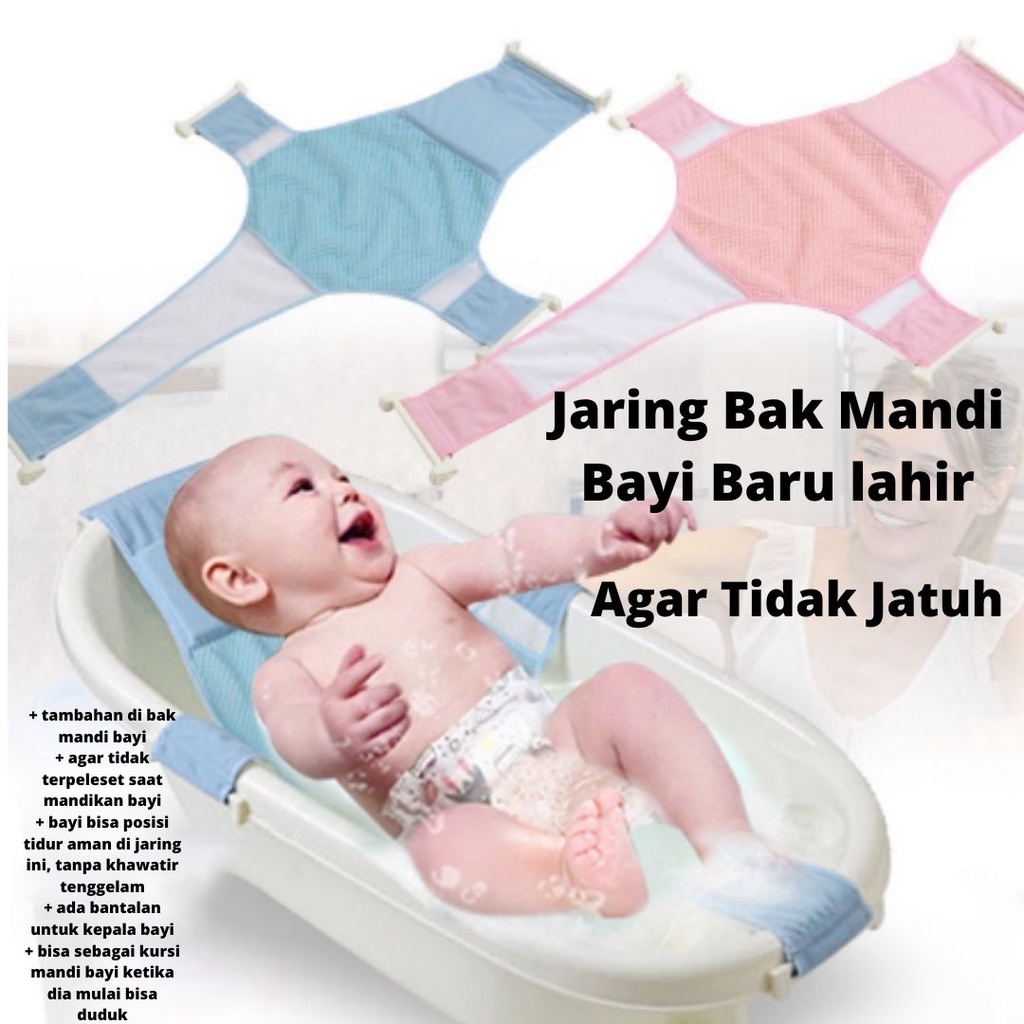 Baby Bather Jaring Bak Mandi Bayi Baru lahir Agar Tidak Terjatuh Tempat Mandi Bayi Baru Lahir Jaring