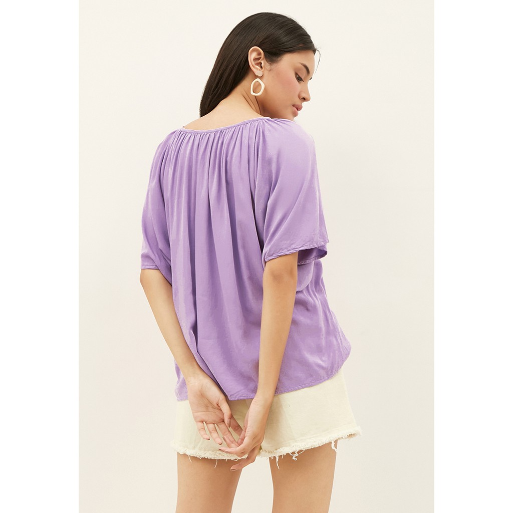 N&amp;A - SCALI PUFF SLEEVE TOP IN LILAC - Pakaian Wanita Sehari Hari