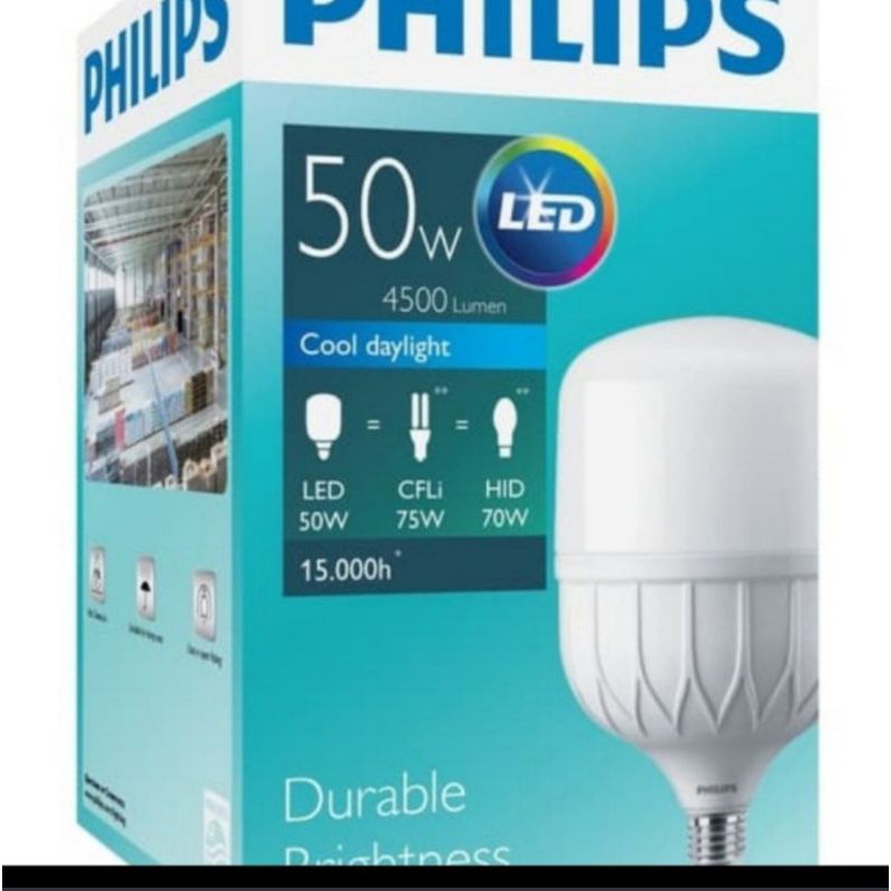 lampu led bulb philips 50w 50watt lampu led philips jumbo t force tforce 50w 50 w philips