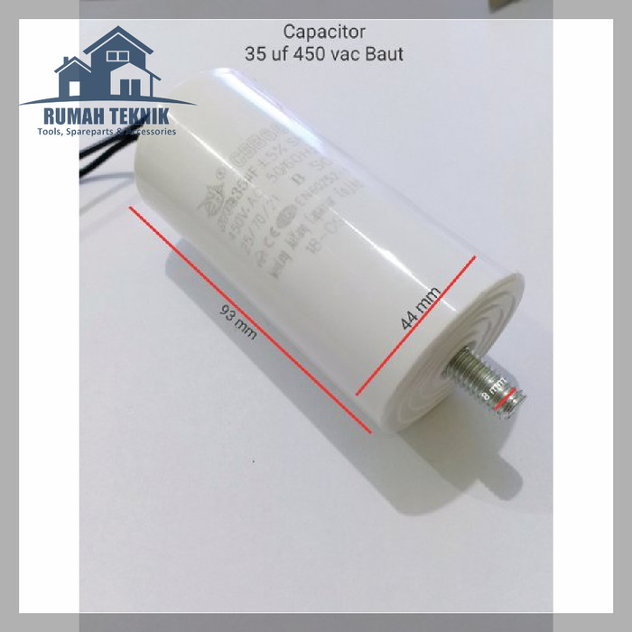 Kapasitor CBB 60 35 uF 450 VAC Kompresor Angin Portable