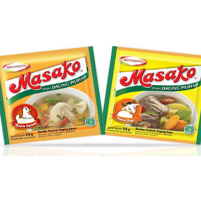 

bumbu penyedap masako rayam / sapi renceng ( 12 x 11 g )