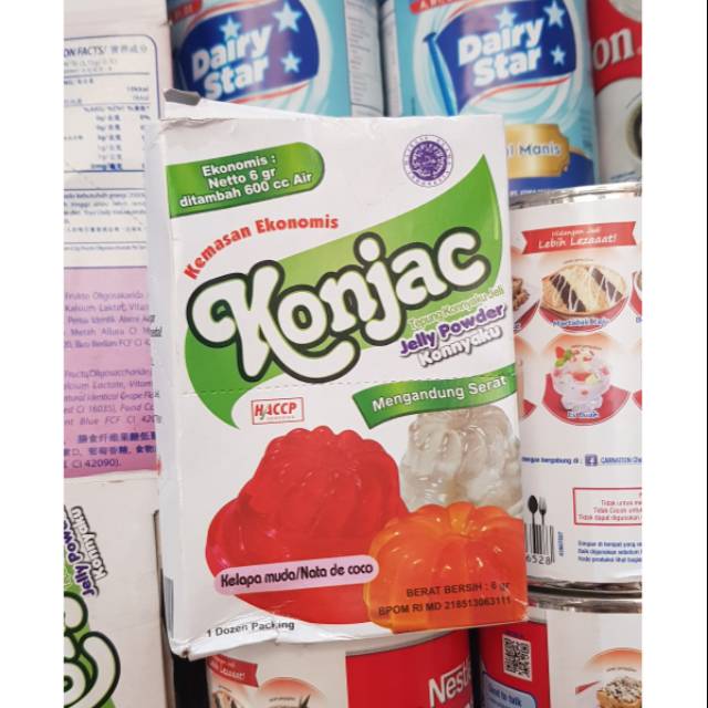 Konjac jelly powder anggur jeruk kelapa muda leci melon strawberry
