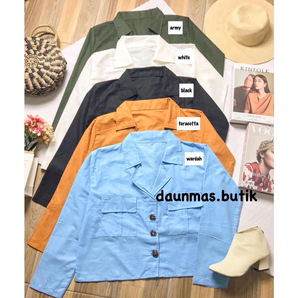 1KG MUAT 4PCS | JOSE JOZY PARKA LINEN NAMI OUTER KOREAN STYLE HITS OOTD SELEBGRAM FASHION GROSIR MURAH TERKINI WANITA