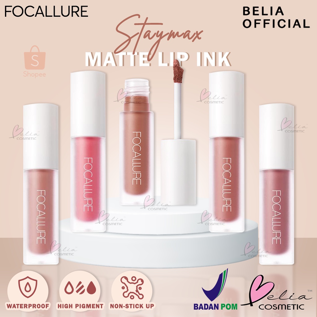 ❤ BELIA ❤ FOCALLURE Stay Matte Lip Ink FA134 | Lip Gloss | Staymax lipstik tahan air | Waterproof | Long Lasting | BPOM