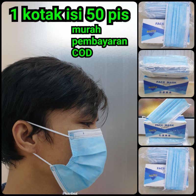 masker 1 dus isi 50 pcs seharga  Rp.2.9999 rb.harga ekonomis