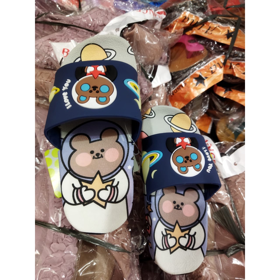 Sandal flip flop Anak Karakter BT21 BTS balance 009-s2 24-35/ sandal anak kekinian /sadal bt21 bts