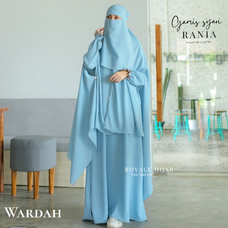 Rania syari new colour gamis set khimar cadar bandana