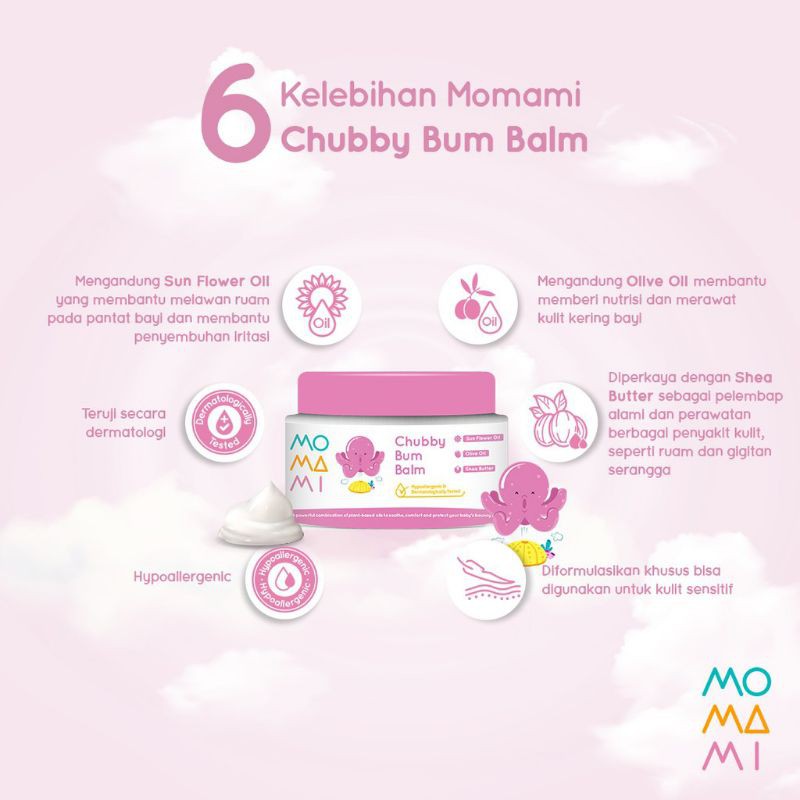 Momami Chubby Bum Balm 50gr/ cream ruam popok