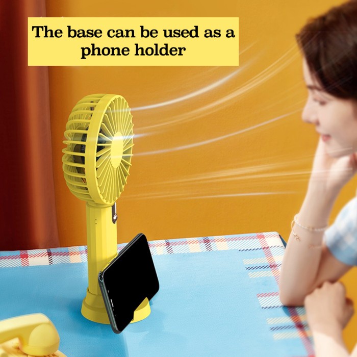 HX-931 Mini Fan/Handheld Fan with Phone Holder for Home / Office