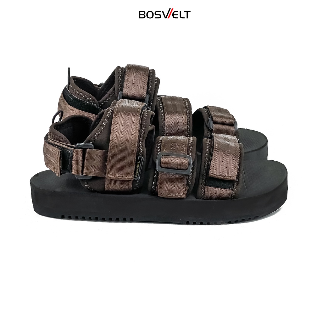Bosvelt Original - Sandal Traveling Pria / Sendal Gunung / Flip Flop - Voka V3 Brown