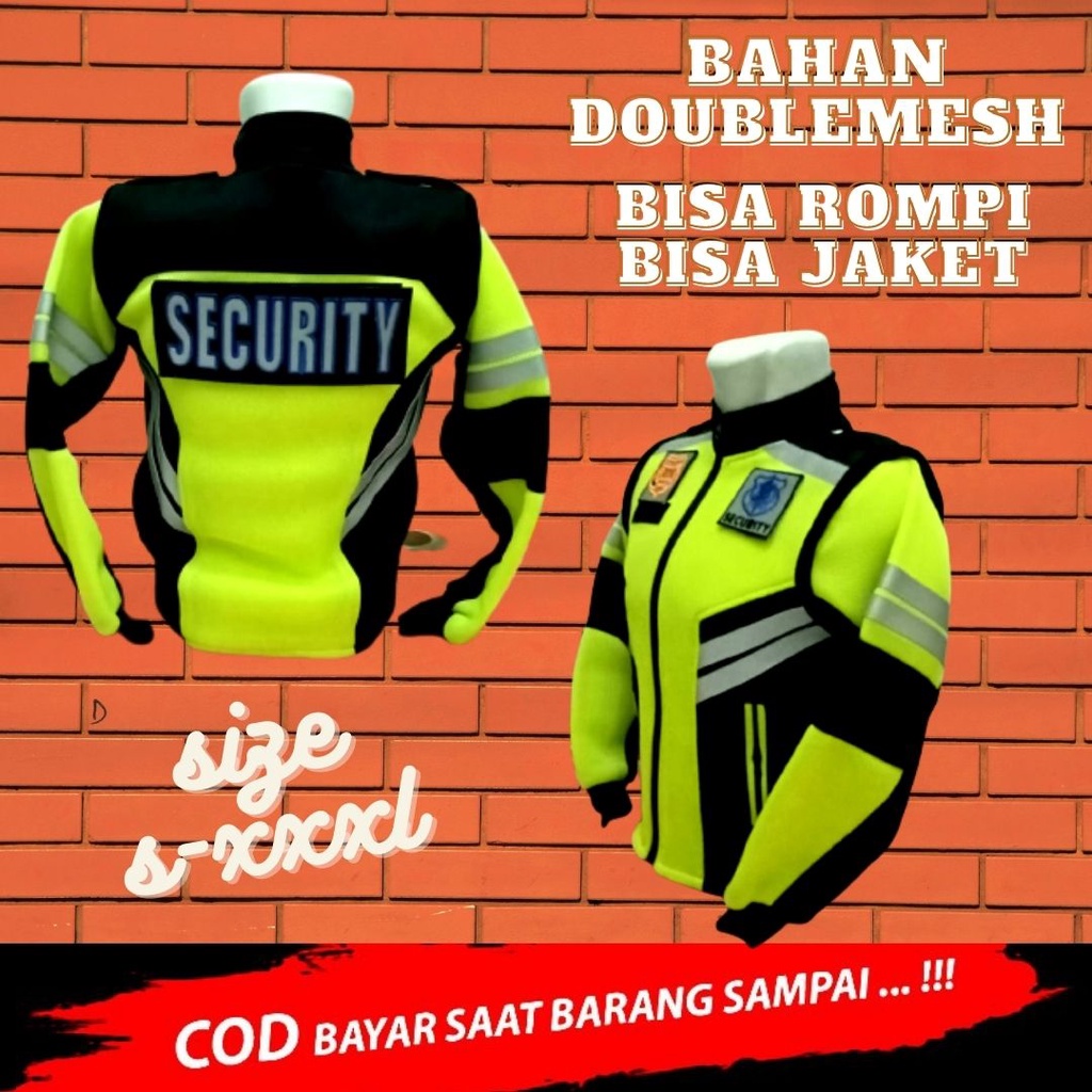 Romket Jaket Rompi Security Terbaru | Rompi Jaket Satpam Terbaru |Jaket Rompi Security Tebal | Doubl
