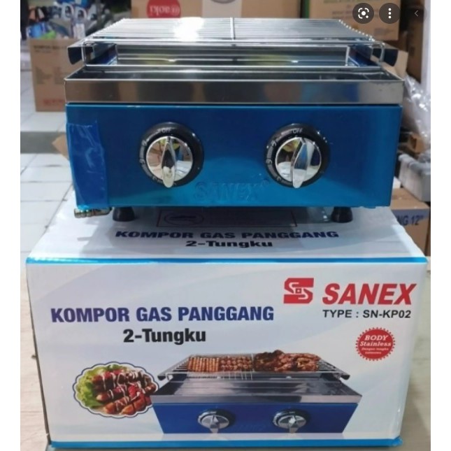 Kompor Panggang Sosis Sanex 2 Tungku Kaca SNKP02