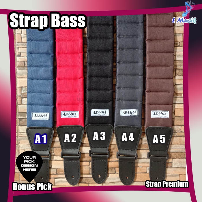 STRAP BASS GITAR PREMIUM TEBAL EMPUK