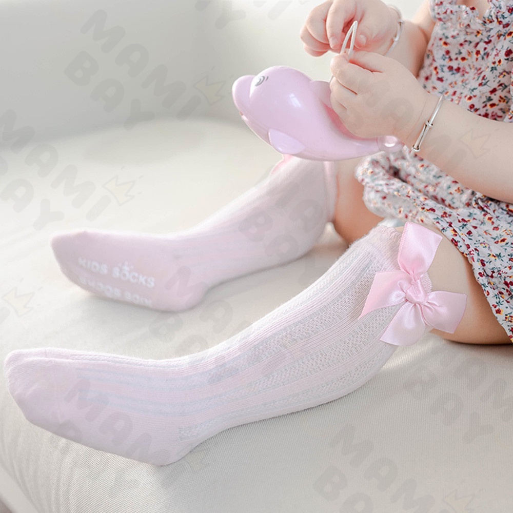 OKEYI Kaos kaki bayi perempuan anti slip/kaus kaki anak panjang 1-3tahun