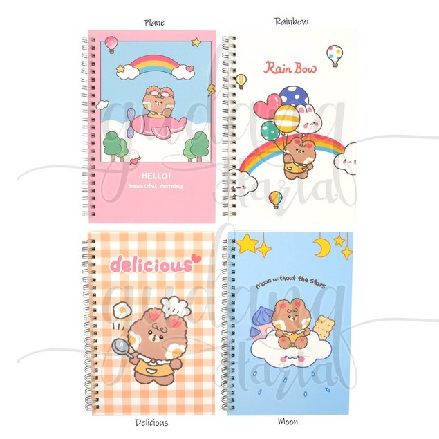 Notebook A5 Spiral Brown Bear Buku Tulis Beruang Coklat GH 308806