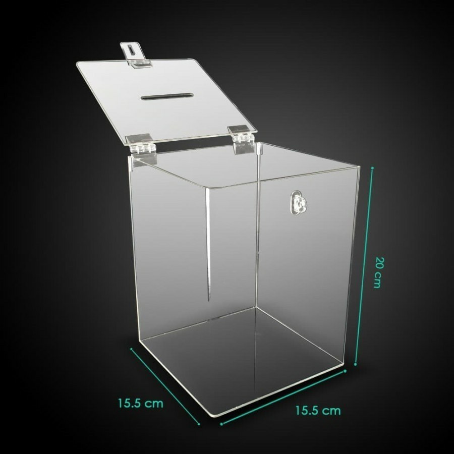 Kotak Amal Akrilik Murah Margacipta 15x15x20cm