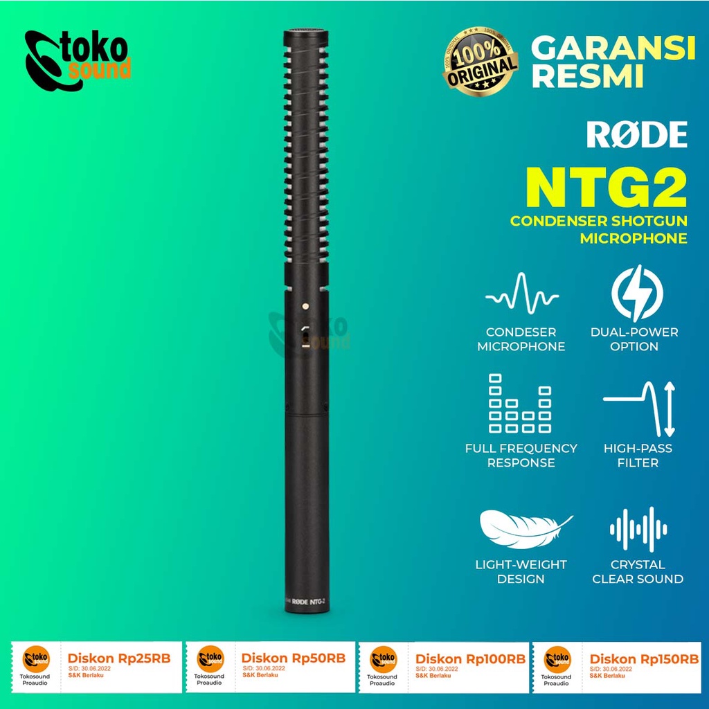 Rode NTG2 NTG 2 Dual Power Shotgun Microphone