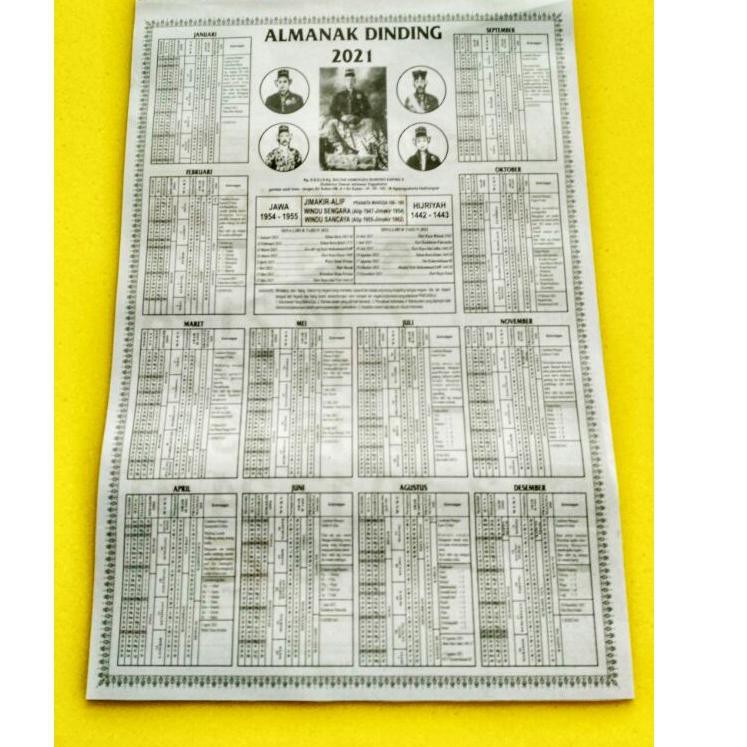 

Terlaris GVA KALENDER ALMANAK DINDING(2021) 47×30CM K9 Laris_