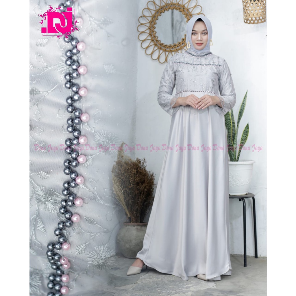 Kebaya Gamis Tiara Payet DJ / Kebaya Wisuda Modern / Gamis Pesta Mewah / Dress Kondangan