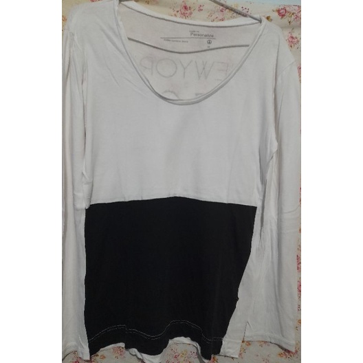 Preloved Kaos Hitam Putih Tangan Panjang Branded By Codes Combine Jeans