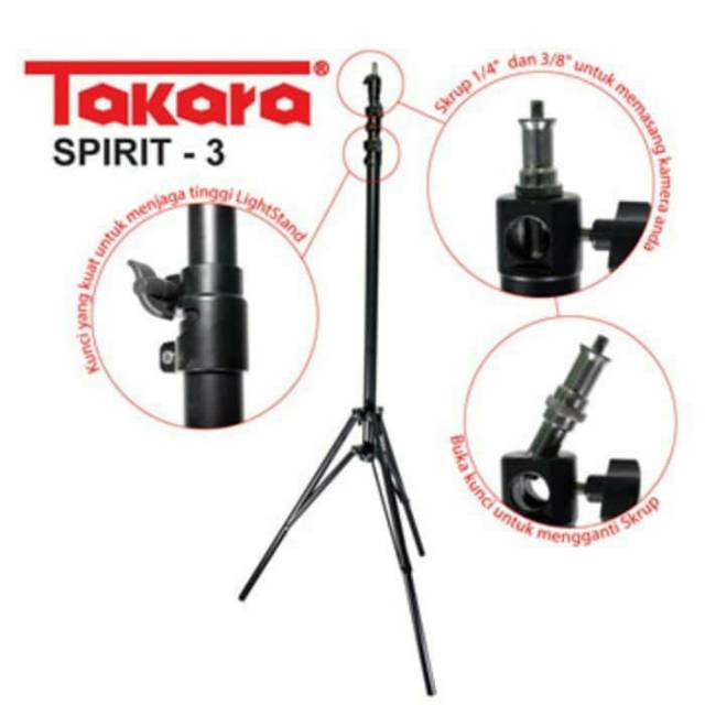 Tiang lampu studio Takara spirit 3